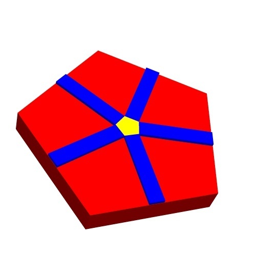 metagono 5 1x5 1 juego geometría juguete vástago matemáticas mosaico grafico teoría 3D print model - Mito3D