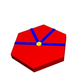 metagono 6 1x4 1 jogos geometria brinquedo haste matemática mosaico gráfico teoria 3d print model - Mito3D