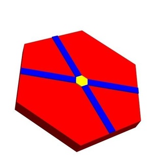 metagon tilz 6 1x4 3 Game geometry toy stem math tessellation education graph theory 3d print model - Mito3D