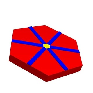 metagono grazie 6 1x6 1 gioco geometria giocattolo stelo matematica tassellazione formazione scolastica grafico teoria 3d print model - Mito3D