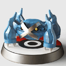 metagross ventilador arte pok seg estatueta pokemon 3d print model - Mito3D