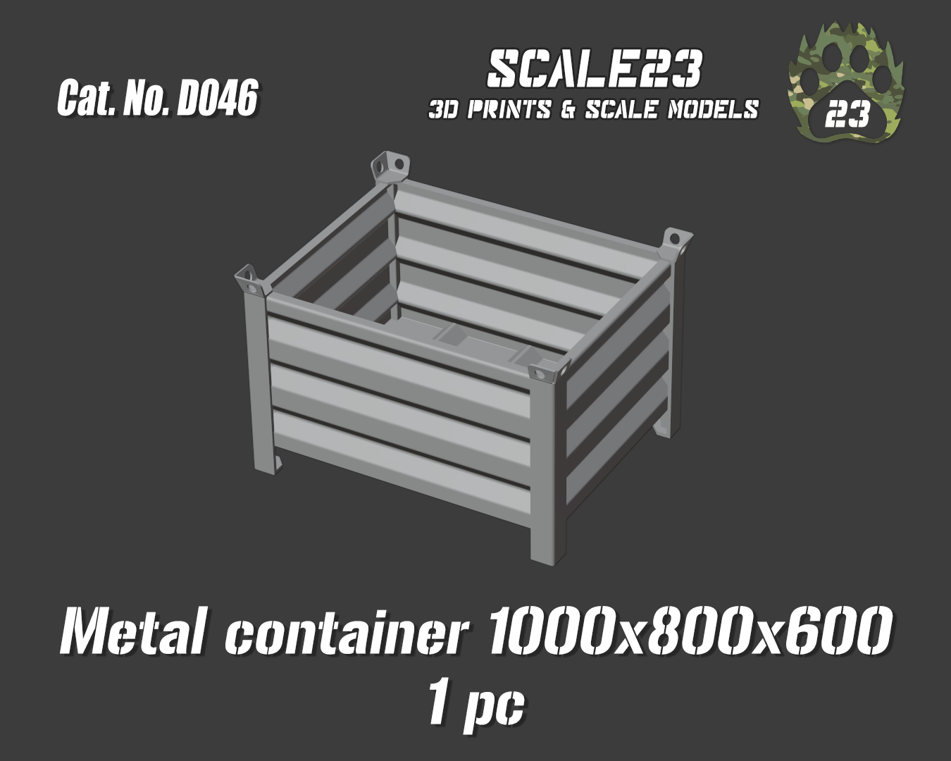 metal container 1000x800x600 3D print model - Mito3D