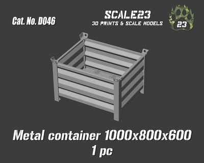 metal konteyner 1000x800x600 3d print model - Mito3D