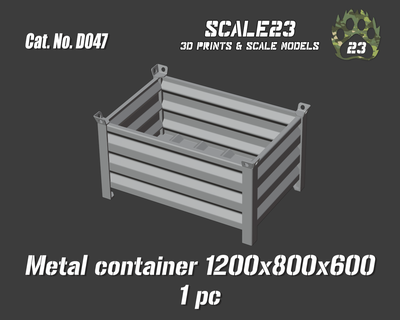 metal konteyner 1200x800x600 3d print model - Mito3D