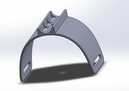 metal detector brazo apoyo sensor rieles 3d print model - Mito3D