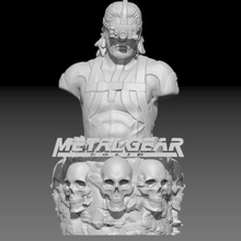 metal gear solid snake bust various game ps4 ps3 ps2 ps1 games classic 3d print model - Mito3D