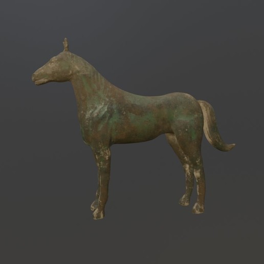 metal horse statue metaltexturedhorsestatue 3D print model - Mito3D