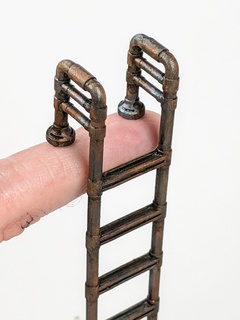 metal ladders ladder stairs fantasy tabletop rpg ttprg pipe scatter terrain 3d print model - Mito3D