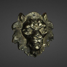 metal lion head 3d scan art animal artec wall hanger mount mounted scans replicas 3d print model - Mito3D