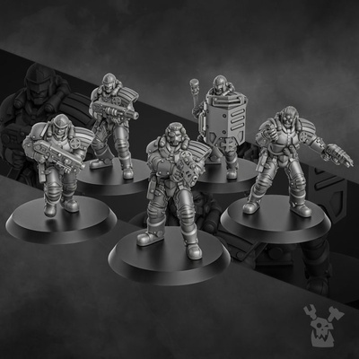 metal milis tuglan 1 gelecek sci fi savaş oyunları masaüstü piyade 28mm tayfa savaşçılar alternatif 40000 retinue ajanlar vekil grimdark imperium dakkadakka haraç 3d print model - Mito3D