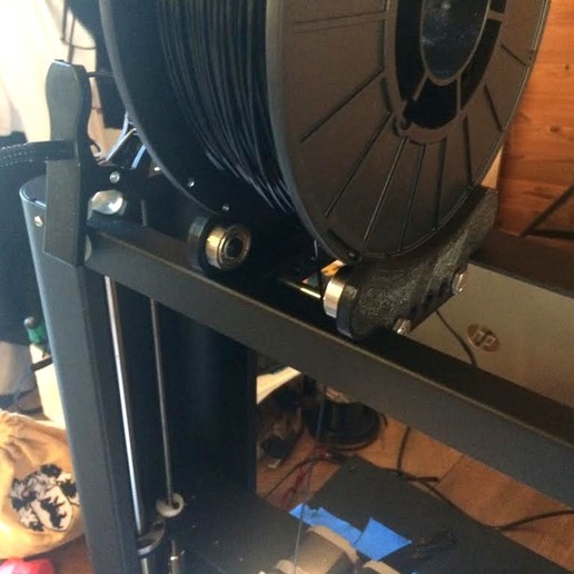 metal plus spool holder tool 3d printer accessories roller printrbot filament 3D print model - Mito3D