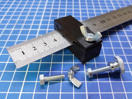 metal ruler distancer holder spacer marker measuring metalic distance measurement 3d print model - Mito3D