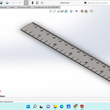 metal ruler 3d print model - Mito3D
