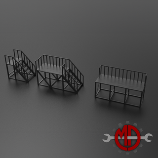 metal scaffolding 1 64 garage designs diecast diorama minigt hotwheels matchbox inno64 stl starbucks coffee fastfood 3d print model - Mito3D