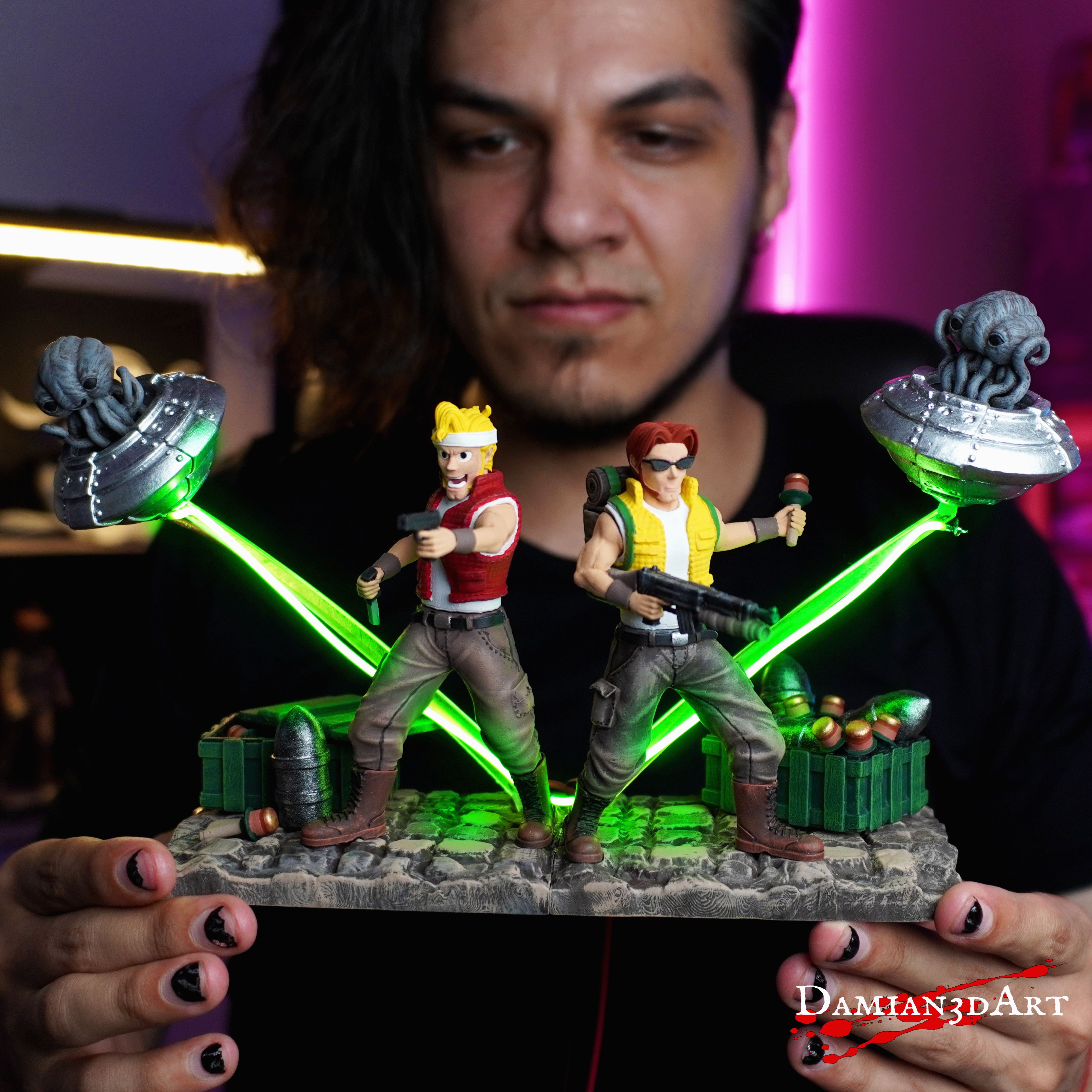 metal babosa diorama stl mini ovnis marco tarma x ovni coleccionable juguetes impresionar 3d arte juguete escultura 3D print model - Mito3D