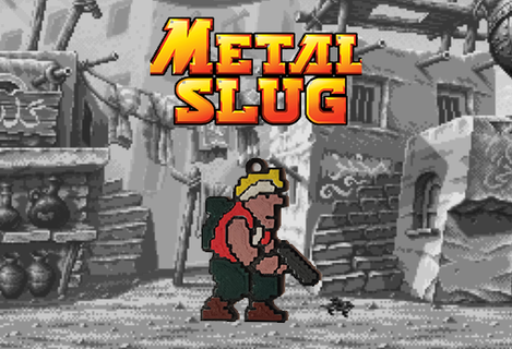 metal slug keychain metalslug key chain videogames retrogames vintage utility colourful 3d print model - Mito3D