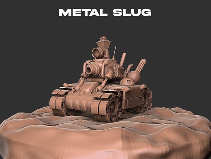 metal babosa tanque 3d impresión modelo escala escanear réplica juguete coleccionable ciencia ficción retro batalla combate guerra artillería Ejército militar pasatiempo juegos miniaturas vehiculos 3d print model - Mito3D