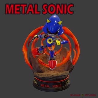 metal Sonic erizo sega juguete manga vídeo juego figurilla estatua fácil impresión popular 3d print model - Mito3D