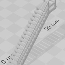 metal merdivenler ho 35 mm yüksek 15 geniş modelleme tren tramvay tt sncb SNCV tec çizgi diyorama dekor 1 87 aksesuar 3d print model - Mito3D