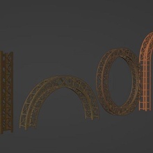 métal structures architecture 3d art poli vidéo Jeux 3d print model - Mito3D