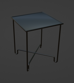 métal table table métal table carré table 3d print model - Mito3D