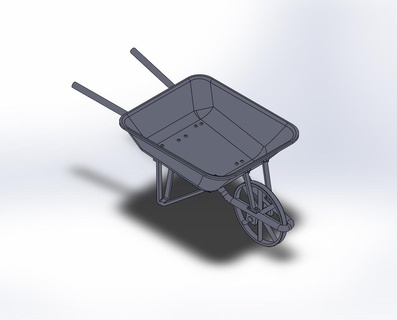 metal wheelbarrow wheelbarrow barrow  3d print model - Mito3D