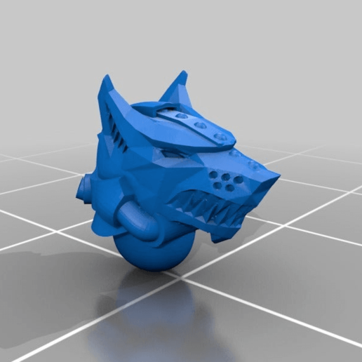 metal cabeça de lobo capacete vários hobby 3D print model - Mito3D