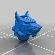 metallo testa di lupo casco vari hobby 3d print model - Mito3D