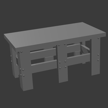 metal workbench tabletop terrain roleplay pathfinder dungeons and dragons games miniatures 28mm 3d print model - Mito3D