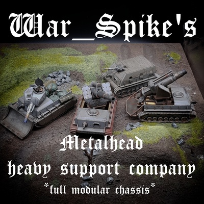 metalhead heavy support company game metalheads artillery long range mortar guard tabletop imperial 3d print model - Mito3D