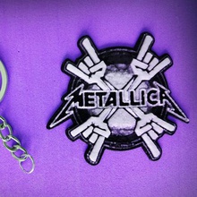 metalic keychain various 3dlite drawing 3d heavy heavy metal magnet key chain metallica metallica logo relief rock