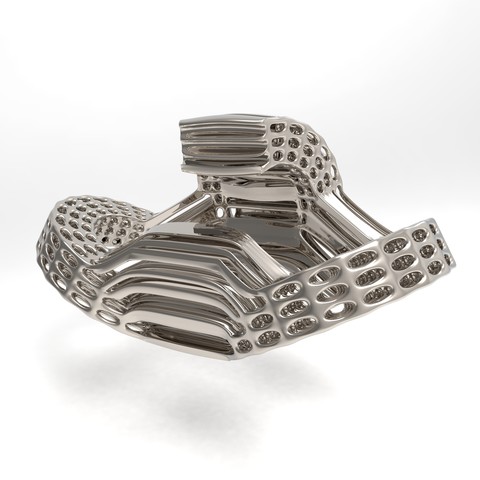 metallic complexity art pattern waves organic surface parametric geometric 3D print model - Mito3D