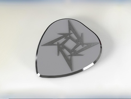 metallica-pick guitarpick metallica picks 3d print model - Mito3D