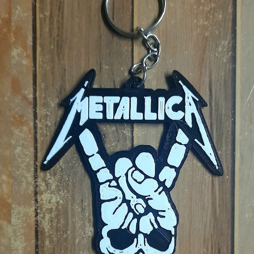 Metallica chaveiro metal 3D print model - Mito3D