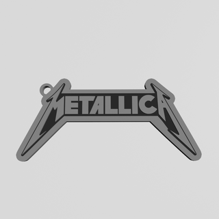 metallica llavero cadena plato metalica accesorio rock metal logo clásico llave anillos decoración mochila llaves 3d print model - Mito3D