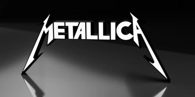 Metallica conduziu placa logotipo Rocha 3d print model - Mito3D