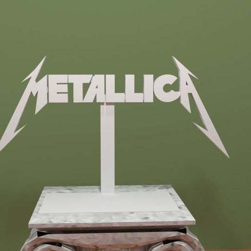 metallica logosu sanat işaretleri logolar işaret müzik logo 3D print model - Mito3D