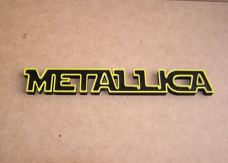 Metallica Logo Zeichen Poster Schild schwer Felsen Band 3D print model - Mito3D