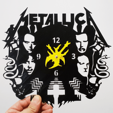 metallica watch home rock heavy clock wall stencil 3d print model - Mito3D