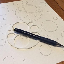metric circle stencil art drafting drawing math tools 3d print model - Mito3D