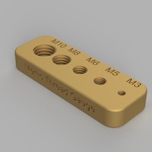 metric thread gauge tool bolt gage measure measurer nut 3d printing 3d print model - Mito3D