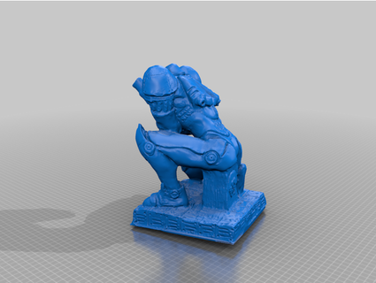 metroid samus sculpture main fabriqué art statue 3d print model - Mito3D
