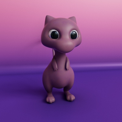mew-pokemon easy print no support mew pokemon cute flexi dragon mewtwo pikachu animal toy hot figure baby yoda in place printable factory articulated disney minion 3d print model - Mito3D