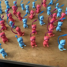 mew - pokemon 151 art low poly multi-couleur multicolore multimaterial pokemongo chiffres aller jouet les créatures 3d print model - Mito3D
