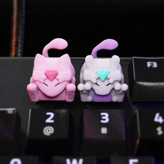 mew mewtwo love keycaps - mechanical keyboard Game pokemon keycap legendary poke stl 3d cherry mx artisan cute hearth chibi 3d print model - Mito3D
