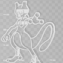 mew two pokemon cookie cutter home cookiecutter mold biscuit pokemongo nintendo gamefreak creature mewtwo 3d print model - Mito3D