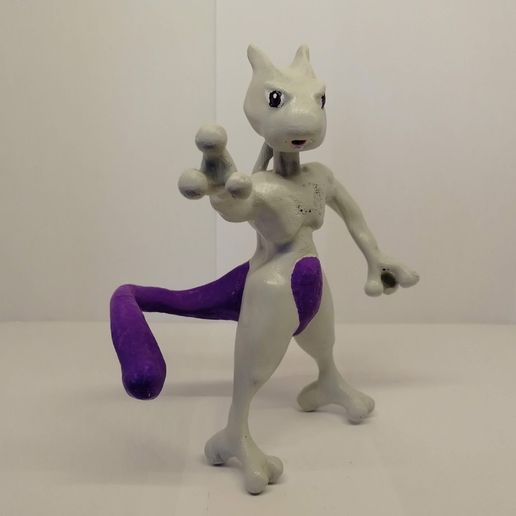 mewtwo Kunst Pokémon Zahlen Skulpturen 3D print model - Mito3D
