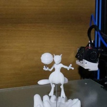 mewtwo a arte pokemon diorama 3d print model - Mito3D