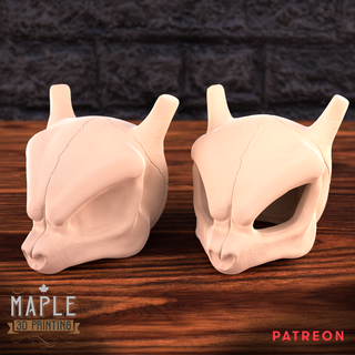 mewtwo crâne art Pokémon Halloween décoration miauler 3d print model - Mito3D
