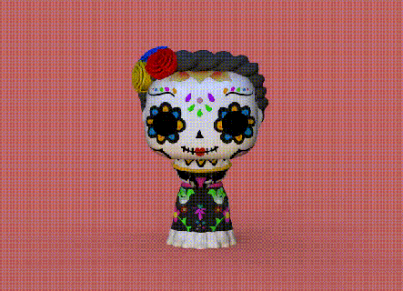 mexicano Catrina funko Katrina crânio 3d print model - Mito3D